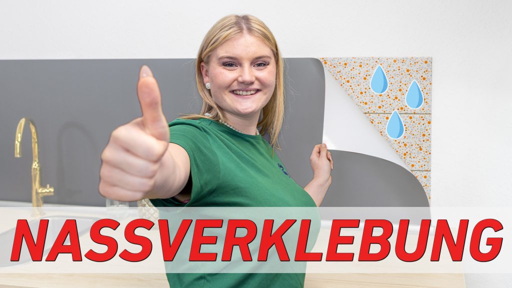 Küchenrückwand zum nachjustieren nass verkleben