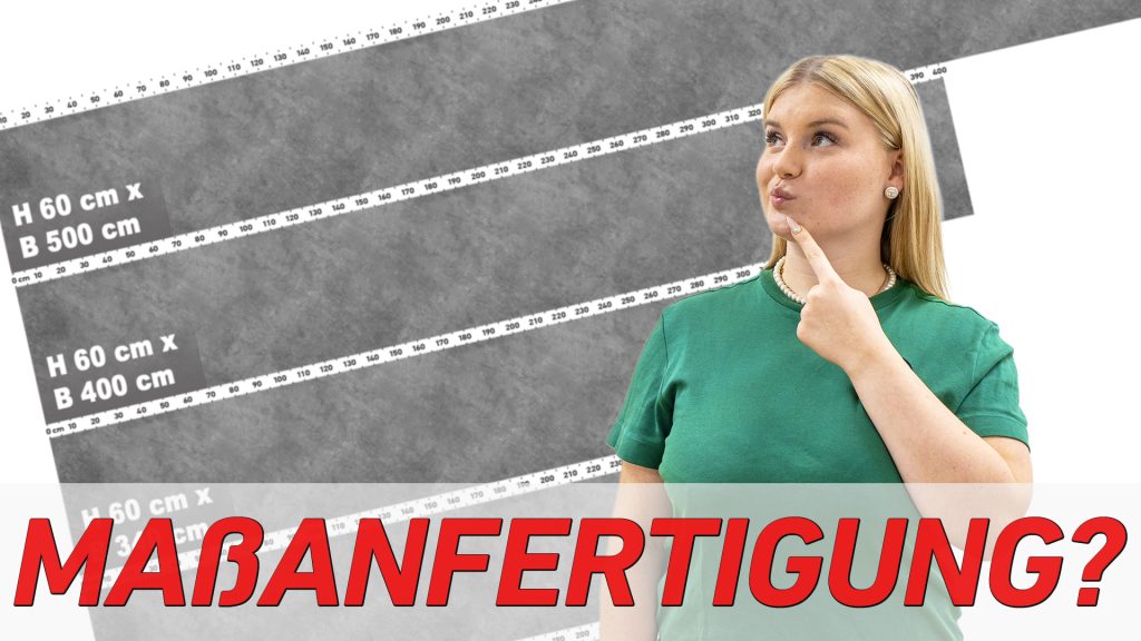 Maßanfertigung für Küchenrückwände mit verschiedenen Breiten und Höhen