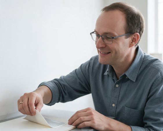 Hubertus Pohlmann testet die Haftung von Kuechenrueckwand Kleber